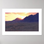 Beautiful Desert Sunset Mountainscape Fantasy Art posters