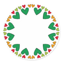 Beautiful design with heart border stickers