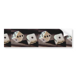 Beautiful Dice on a roll Bumper Stickers