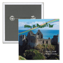 Beautiful Dunluce Castle Northern Ireland - Button