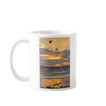 Beautiful Early Morning Beach Sunrise Scenery Mug