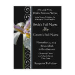 Beautiful Elegant Orchid Wedding Invitation postcards
