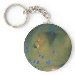 Beautiful Eyes of a blue spot stingray keychains