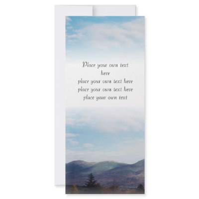Beautiful Fall mountains Bookmark Customise by RenderlyYours