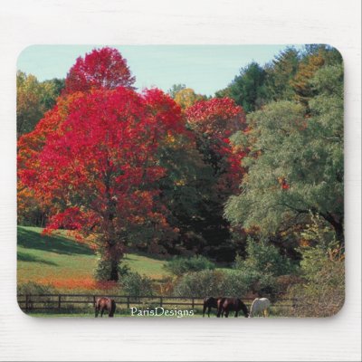 Beautiful Fall scene Mouse Mat by ParisDesigns