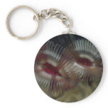Beautiful Fan worms adorn a Caribbean coral reef Keychain