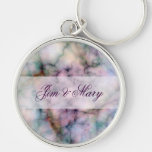 Beautiful Fantasy Coloured Marble Abstract Designs Key Chain