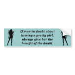 Beautiful Female Sexy Lady Silhouette bumper stickers