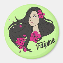 Beautiful Filipina Graphic Tee Fridge Magnet