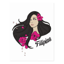 Beautiful Filipina Graphic Tee Post Card
