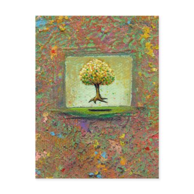 Beautiful floating tree earthy modern art My Queen by flyinggirl