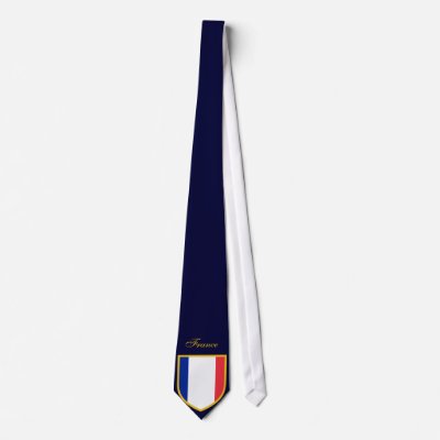 Beautiful France Flag Neck Tie by GrooveMaster