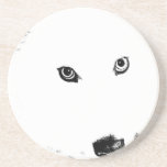 Beautiful furry Samoyed white dog Coaster