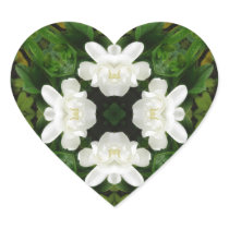 Beautiful Gardenia 5 Kaleidoscope 2 Heart Stickers