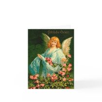 Beautiful German Easter Angel Card