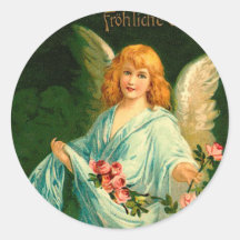 Beautiful German Vintage Easter Angel Sticker