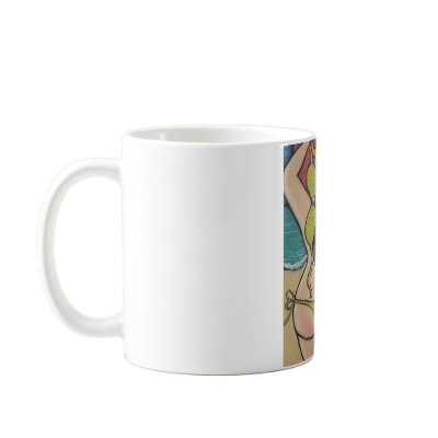 Beautiful Girl in Bikini Coffee Mugs by Maria_K_Bell