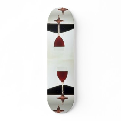 Beautiful Glass filled with red wine Skate Decks by inspirelove