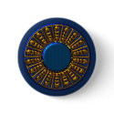 Beautiful gold ornament on blue buttons