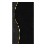 Beautiful golden yellow string on dark texture customized photo card