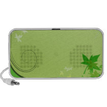 Beautiful green and white leaves speakers