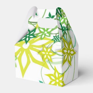 Beautiful, green flowers, customizable gift box