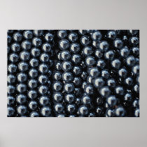 Beautiful Haematite beads on strings Posters