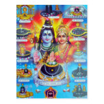 Beautiful Hindu Dieties and Goddesses Postcard