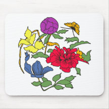 Beautiful Japanese Flower Art Mousemats