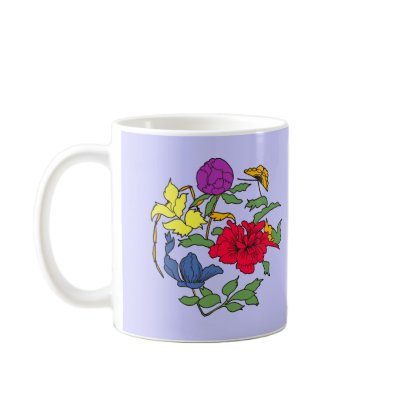 Beautiful Japanese Flower Art Mug by greenbaby