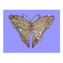 Beautiful Jewelled Butterfly Postcard
