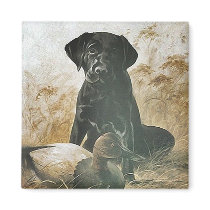 Beautiful LABRADOR RETRIEVER & DUCK DECOY! Magnet