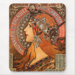 Beautiful ladies profile - Mucha Mouse Pads