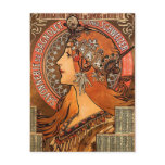 Beautiful ladies profile - Mucha Postcards