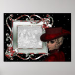 Beautiful Lady - Holiday Template Print/Poster