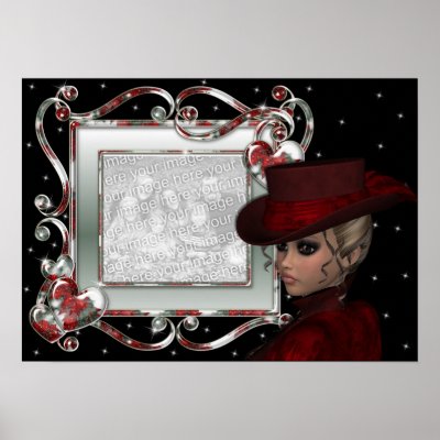 Beautiful Lady - Holiday Template Print/Poster by mrssocolov4