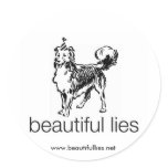 Beautiful Lies Dog Large Sticker