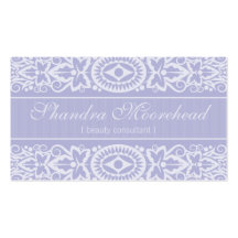 Beautiful Lilac Beauty Consultant Business Card