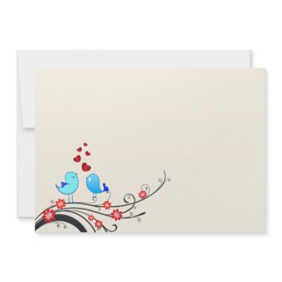 Beautiful love birds personalized announcement by vectortopia