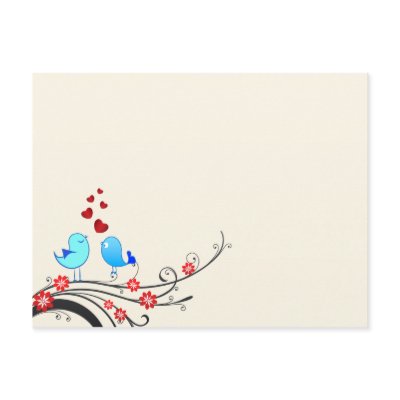 Beautiful love birds post cards by vectortopia