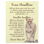 Beautiful Majestic Lioness Personalized Flyer