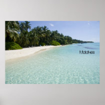 Beautiful Maldives Beach Poster Print