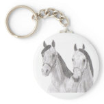 Beautiful Mares Horse Drawings Keychains