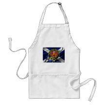 Beautiful McGillivray Badge set on Scottish Flag! Apron