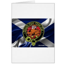 Beautiful McGillivray Badge set on Scottish Flag! Cards