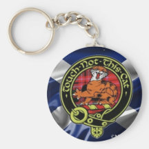 Beautiful McGillivray Badge set on Scottish Flag! Keychains