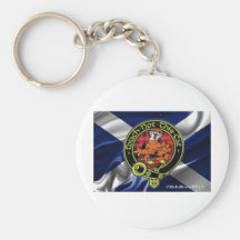 Beautiful McGillivray Badge set on Scottish Flag! Keychain
