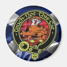 Beautiful McGillivray Badge set on Scottish Flag! Fridge Magnet