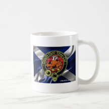 Beautiful McGillivray Badge set on Scottish Flag! Coffee Mug