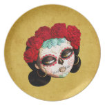 Beautiful Mexican Catrina Plate